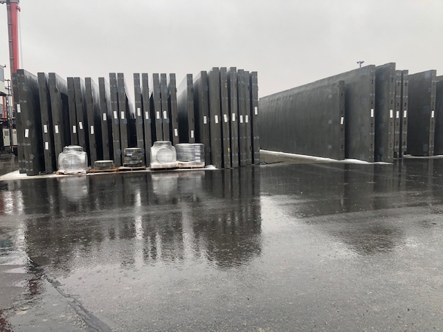 Northeast Precast PC 10's in panels stacked in yard